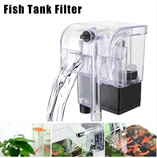 Hang On Back Filter For Fish Aquarium - MARINE BLUE MB-401 Filter4W 350L/H Water Fall Style - Best External Filter For Planted Tank And Fresh Water Fish Aquarium