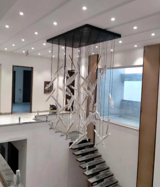 36 Light Double Hight Stairs Shandler Black,Golden Exelent quality Plait Size different Adjustment Wires