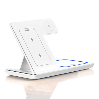 Fast Wireless Charger 30W LED Stand 3 in 1 Foldable Charging Station